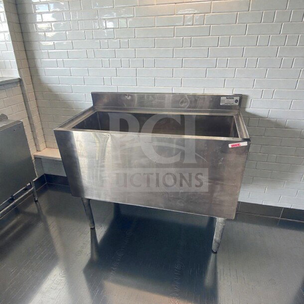 Krowne 48" commercial ice bin with cold plate, NSF certified, high-grade condition, model 48-36-7, fully tested.