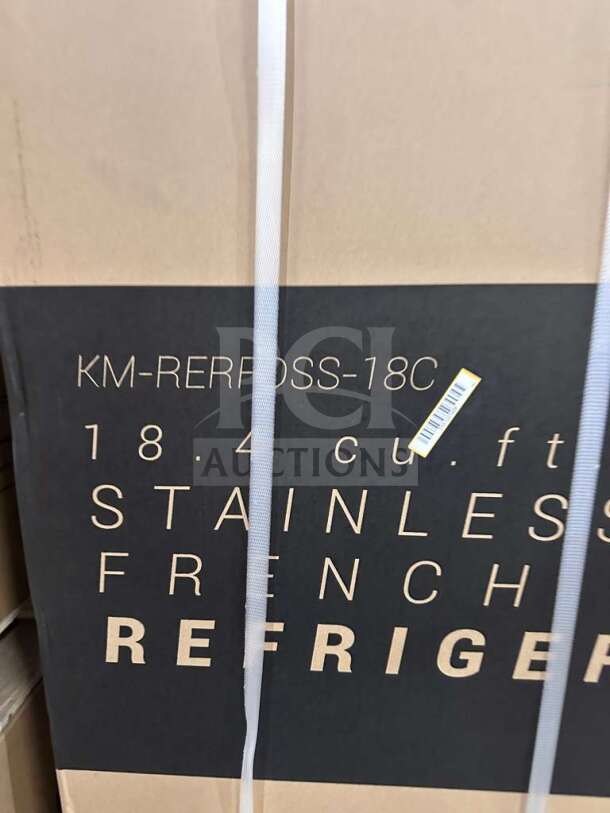 Brand New KoolMore KM-RERFDSS-18C, 18.4 cu. ft Stainless Steel French Door Refrigerator, UL Listed, in box.