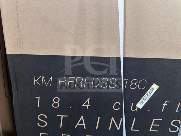 KoolMore 18.4 Cu. Ft Stainless Steel French Door Refrigerator, Model KM-RERFDSS-18C, brand new condition, UL listed.