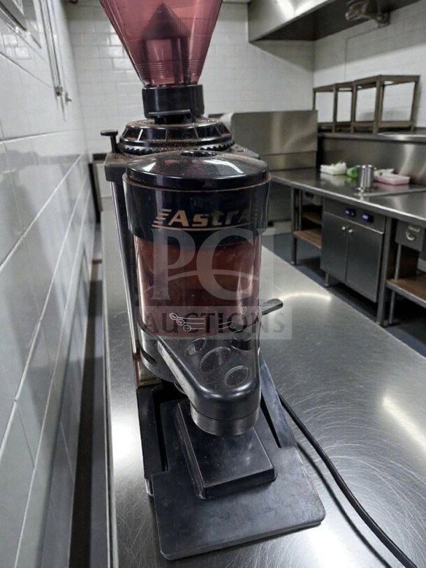 Astra Commercial Espresso Coffee Grinder, model AST-M-GRD-0391, UL Listed, 115V, premium condition, tested, operational.
