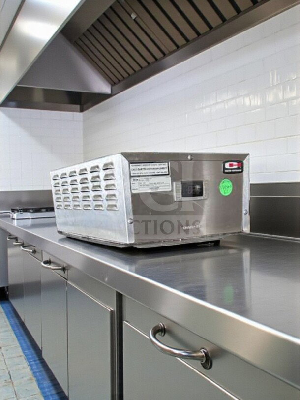 Carter-Hoffmann heated holding cabinet, model KFCVOBH208, stainless steel, excellent condition, UL & NSF listed.