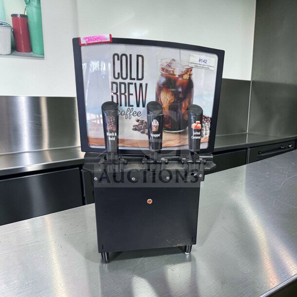 GoodWest GW2/GW3 Cold Brew Coffee Dispenser, 115V, excellent condition, fully tested, features "Black & Bold" and "Salted Caramel."