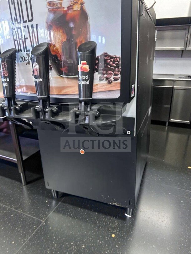 GoodWest GW2/GW3 cold brew coffee dispenser in excellent condition, 115V, operational with three labeled taps.