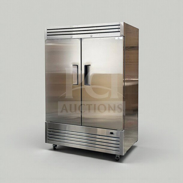 Commercial Double Door Reach-In Refrigerator, stainless steel, UL & NSF listed, tested, superior condition, model GEN-L-REF-0397.