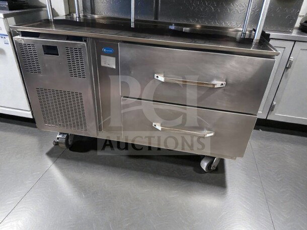 Randell 20048-513 commercial refrigerated equipment stand, stainless steel, 48 in, low-profile, tested, UL & NSF listed.