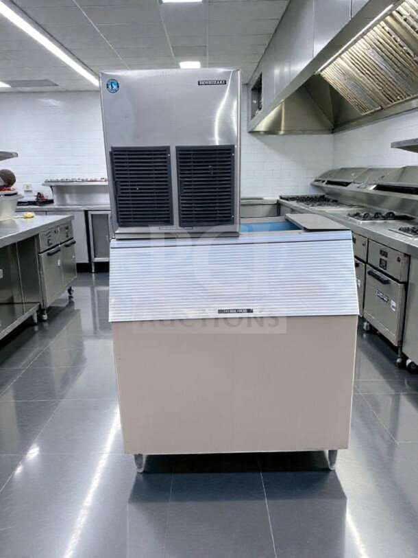 Hoshizaki E-1001MAH modular ice maker with storage bin, air-cooled, UL & NSF listed, tested, exceptional condition.