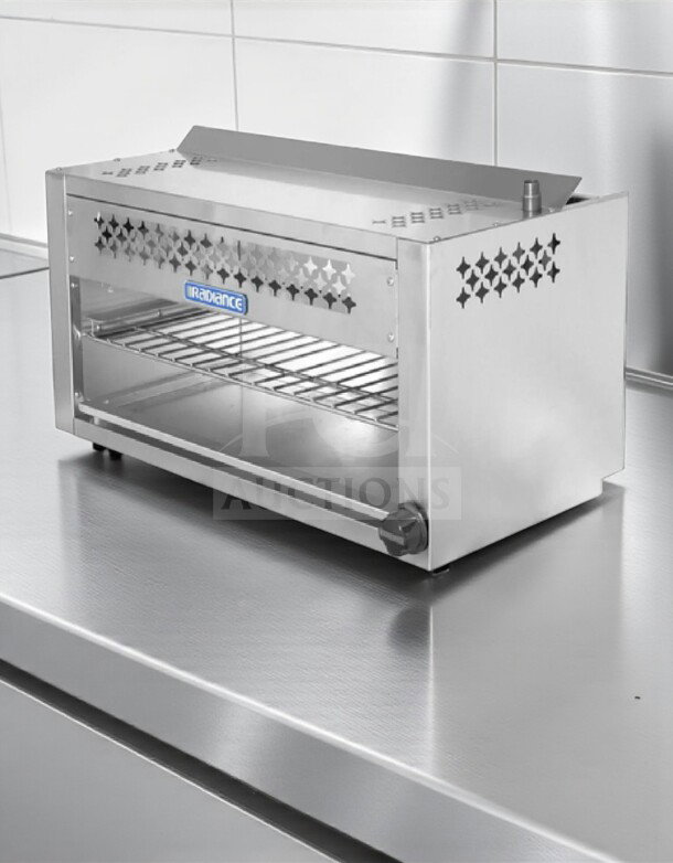 Radiance 24" Gas Cheesemelter, stainless steel, infrared burner, 20,000 BTU, outstanding condition, fully tested.