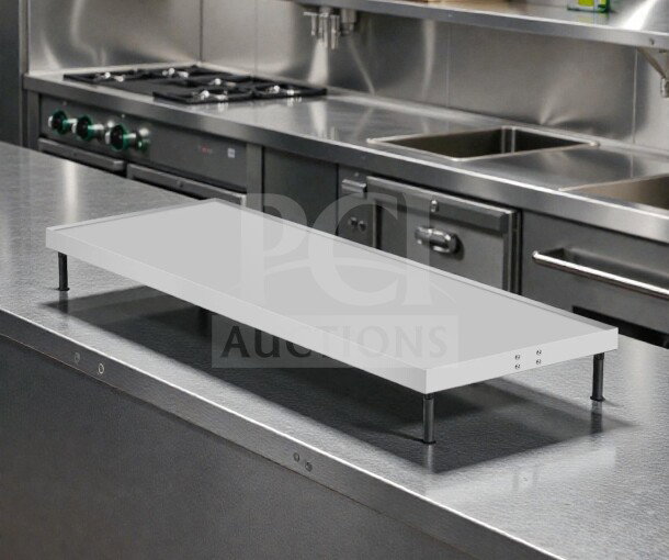 Brand new KoolMore KM-WS60 commercial warming shelf, 60-inch stainless steel, never used, in original box, premium condition.