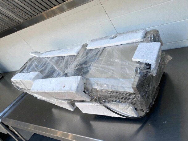 Brand new KoolMore Commercial Refrigerated Cold Food Well, model KLM-M-CFW-0316, in original packaging, unused.