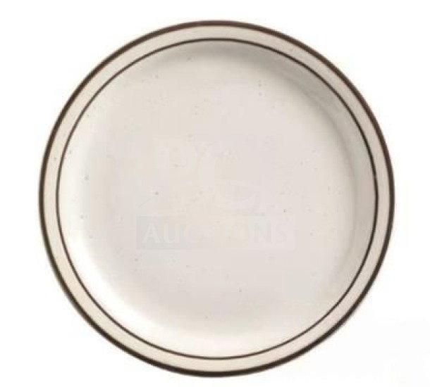 Brand new Ultima DSD-5 dessert sand plates, 5 1/4", set of 6 dozen. Restaurant grade, factory sealed by World Tableware.