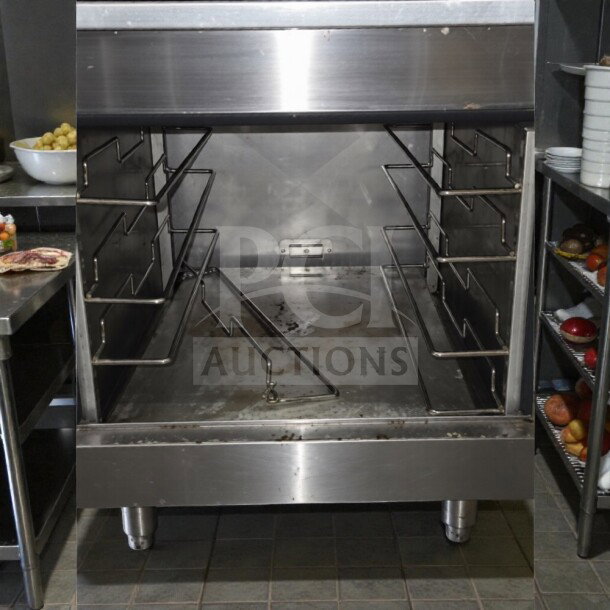 FWE HLC-1826-4(A) insulated heated holding cabinet, holds 4 pans, stainless steel, fully tested, operational, 120V.
