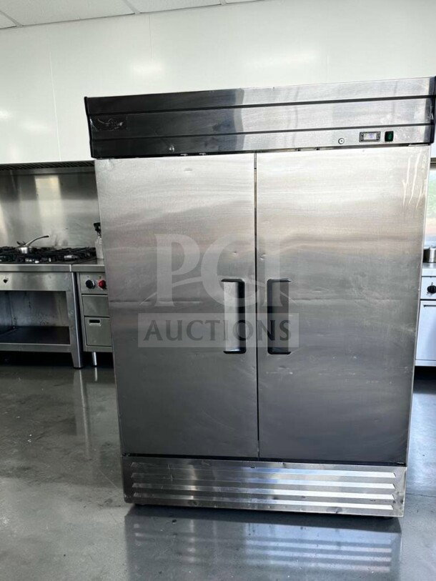 Genkraft S1200N 2-Door Upright Freezer, stainless steel, pristine condition, fully tested, model GEN-L-FRZ-0953.