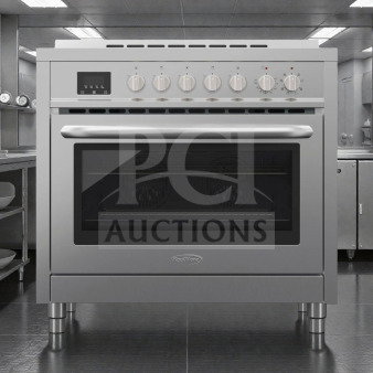Brand new KoolMore 36" Professional Electric Range, model KM-FR36EE-SS, stainless steel finish, slight scratch and dent.