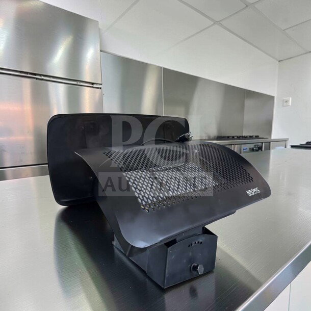 Bromic Tungsten Smart-Heat Gas Radiant Heater, wall-mounted, high output, black finish, elite condition, fully tested.