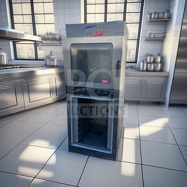 Nu-Vu OP-4/8M commercial oven & proofer combo, immaculate condition, 208V 3 phase, fully tested, visible Nu-Vu logo.