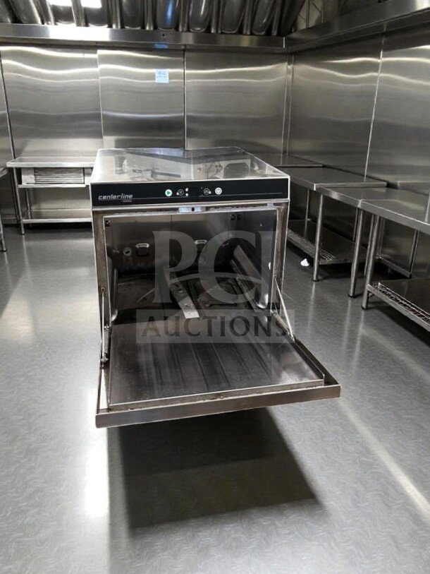 Hobart CUH-1 Centerline high-temp undercounter dishwasher, elite condition, fully tested, operational, 208-240V.