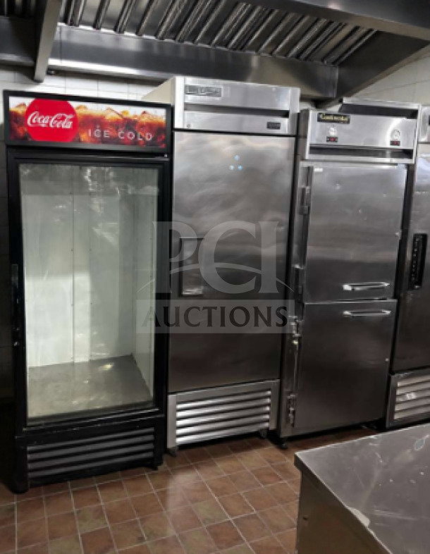 True T-23-HC 27" solid door reach-in refrigerator, 115V, stainless steel. Prime condition, fully operational, tested.