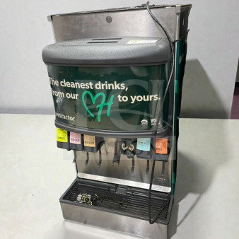 Flawless Tractor Beverage juice dispenser, model TRC-M-JCE-0023, 115V, single phase, multi-flavor, tested and working.