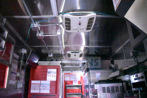 Titanium Cargo Trailers 8.5'x28' Wendy's Food Trailer interior, features CaptiveAire hood, Taylor shake machine, Henny Penny fryer.