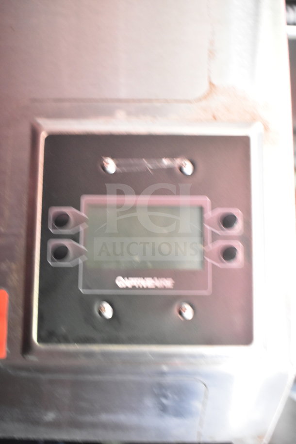 CaptiveAire grease hood control panel for Titanium Cargo Trailers Wendy's Food Trailer, showing buttons and screen.