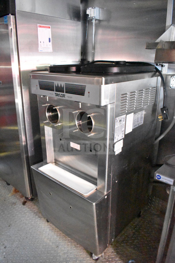 Titanium Cargo Trailers 8.5'x28' food trailer interior, featuring a Taylor frozen shake machine in stainless steel, excellent condition.
