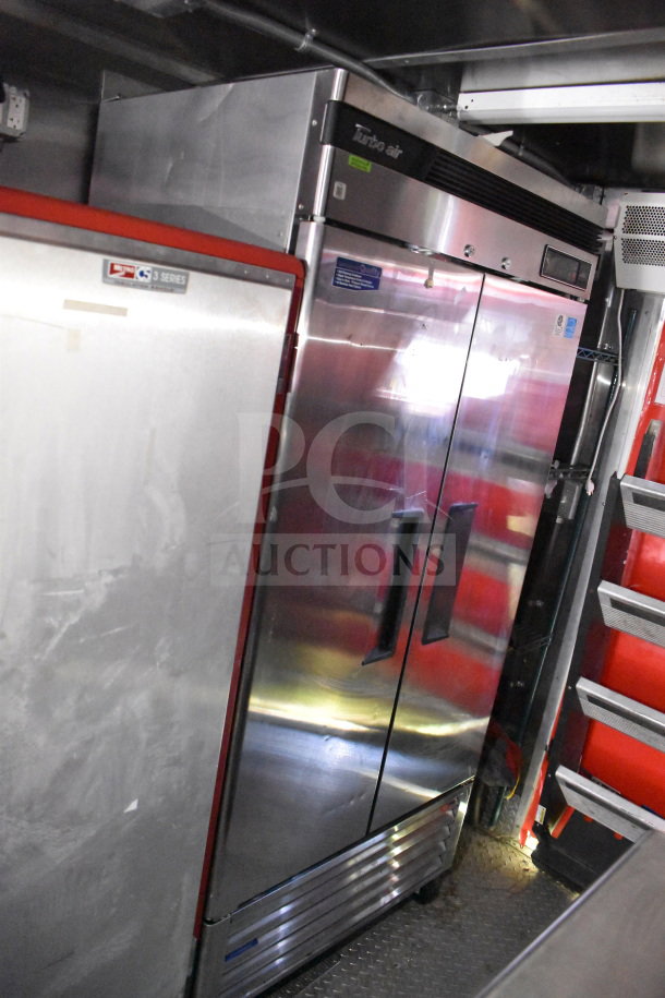 Titanium Cargo Trailers Wendy's food trailer interior with Turbo Air refrigeration unit and CaptiveAire grease hood.