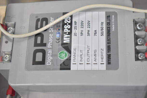 Digital phase shifter MY-PS-25 by Myung Youn Electronics. Input 220V, output 220V, 76A. Made in Korea.