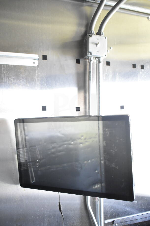Interior view of Diamond Cargo 8.5'x24' food trailer with visible wiring and metal walls. No specific equipment shown.