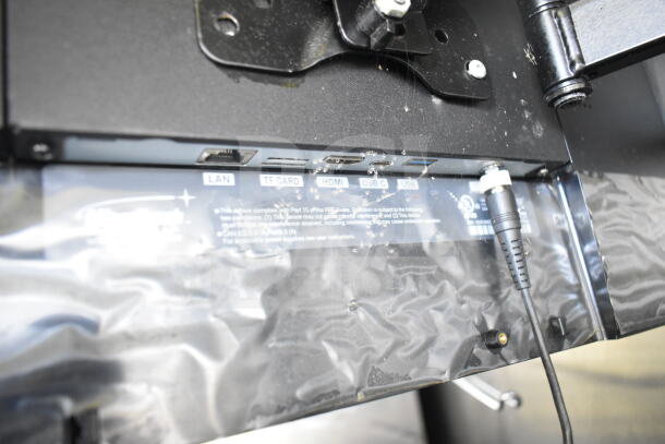Close-up of a 2021 Diamond Cargo food trailer's wiring and connection ports including LAN, TF card, HDMI, and USB.