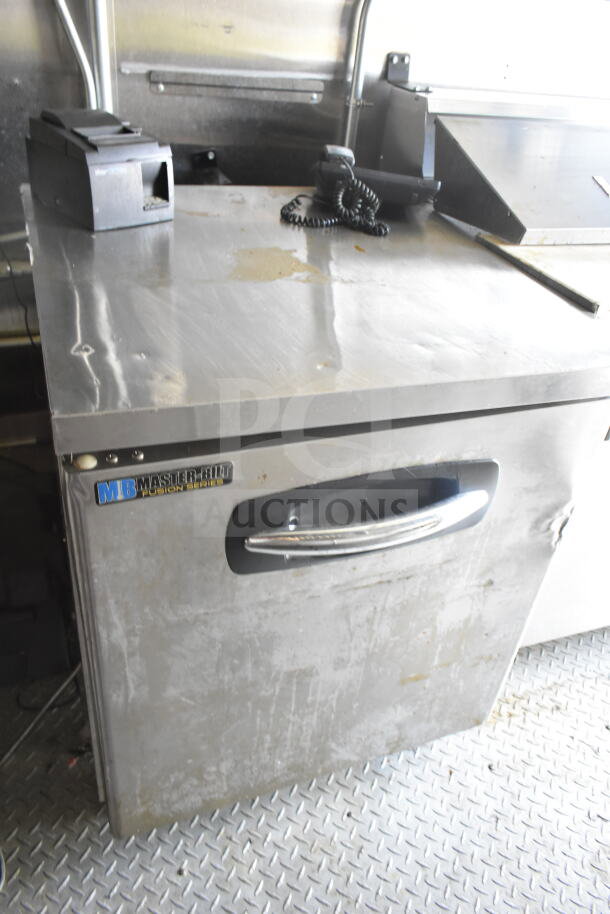 2021 Diamond Cargo food trailer interior with MB Master-Bilt Fusion Series refrigeration unit and stainless steel countertop.