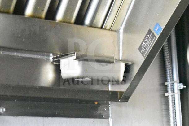 Metal CaptiveAire grease hood detail inside 2021 Diamond Cargo food trailer. Visible condition appears good.
