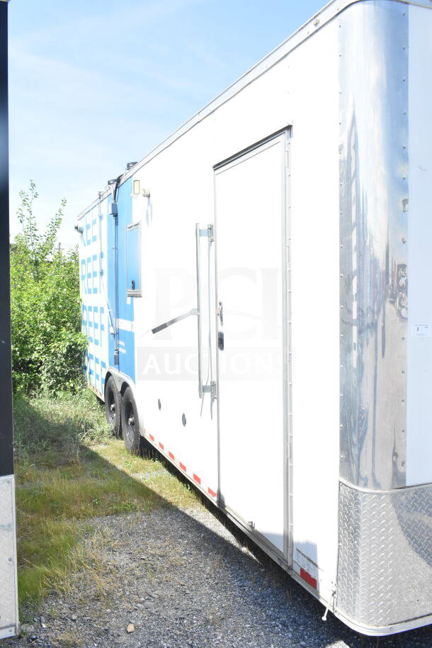 2021 Diamond Cargo 8.5'x24' food trailer with CaptiveAire grease hood, Turbochef ovens, and refrigeration, VIN 53NBE2429M1089847.