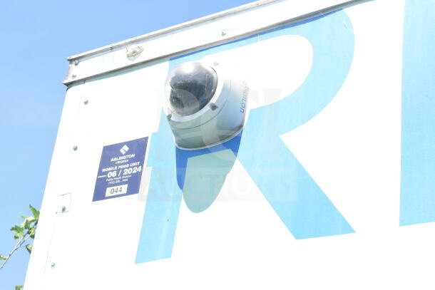 2021 Diamond Cargo food trailer detail with Arlington mobile food unit license valid until 06/2024 visible.