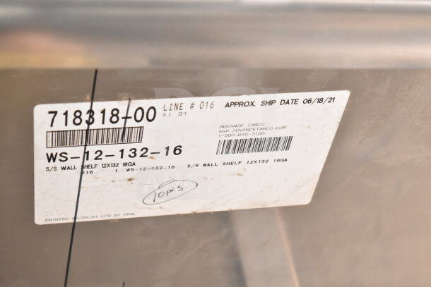 Rock Solid Cargo food trailer shell label showing model WS-12-132-16, dated 06/18/21. Marked as 10 pieces.
