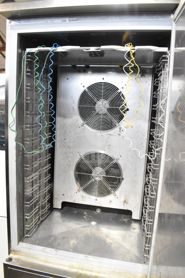 2022 Desmon GBF-15+ETL stainless steel blast chiller with 4 probes, dual fans, on commercial casters. 220V, 3-phase.