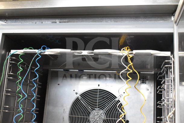 2022 Desmon GBF-15+ETL stainless steel blast chiller with 4 probes, visible fan, commercial casters. 220V, 3 phase.