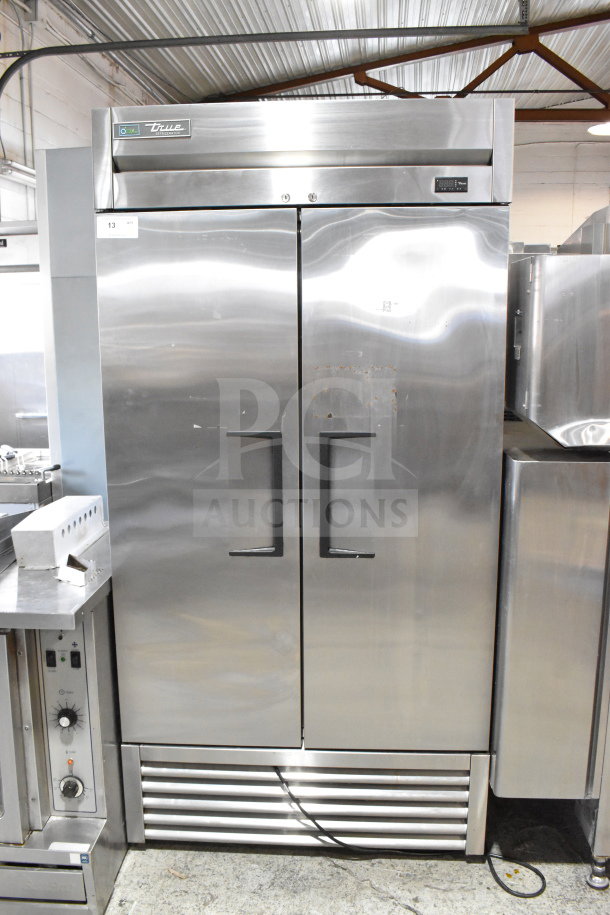 2021 True T-35-HC commercial 2-door reach-in cooler, stainless steel, 115 volts, 1 phase, excellent condition.