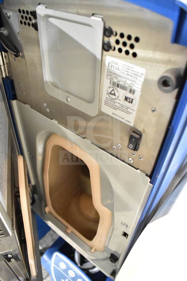 F'real FRLB4 metal commercial countertop milkshake mixer, 115V, 1 phase, tested working, internal view with labels visible.
