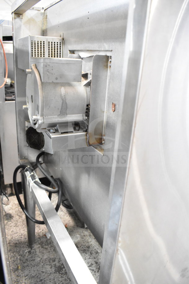 2021 Blodgett SHO-100-E electric convection oven, metal legs, visible back panel, wiring, 208V, 3-phase.