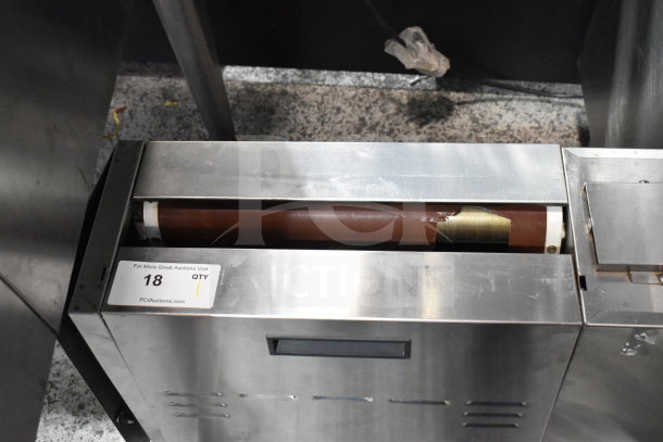 AJ Antunes GST-3V Commercial Vertical Bun Toaster, stainless steel, 208-240V, 1 Phase, with visible auction label.