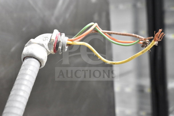 Cleveland KET-12-T kettle with exposed wiring. Steam jacketed, 12-gallon capacity, electric, 440-480V, requires repair.