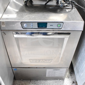 2017 Hobart LXER commercial dishwasher, undercounter model, stainless steel, 120/208-240V, 1 phase, gently used condition.