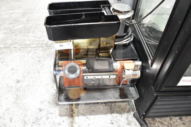 Thermoplan Mastrena M2-CS espresso machine, stainless steel, LCD display, dual hoppers, steam wand, 208V, 1 phase.