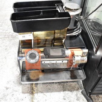 Thermoplan Mastrena M2-CS espresso machine, stainless steel, LCD display, dual hoppers, steam wand, 208V, 1 phase.