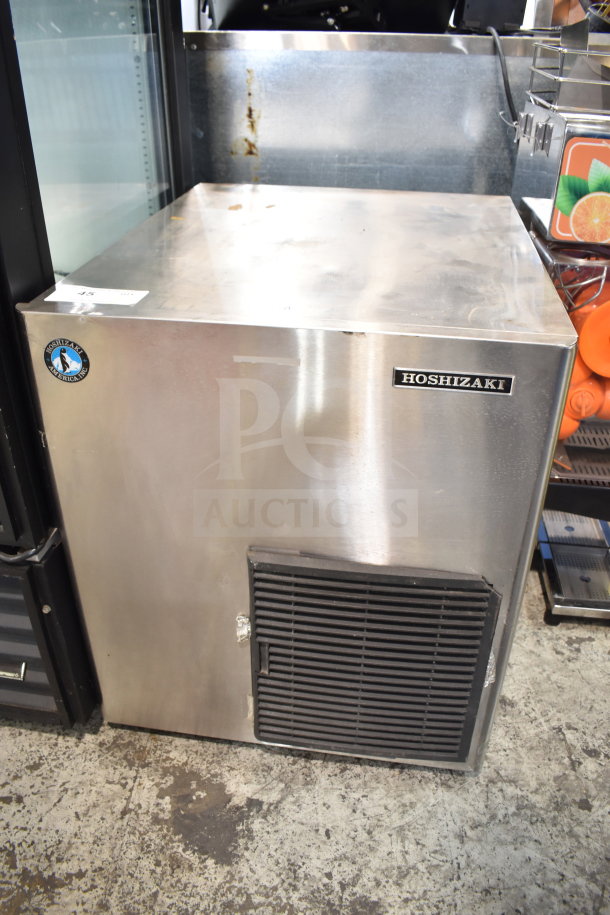 Hoshizaki F-801MAH commercial flaker ice machine head, stainless steel, 115-120V, 1 phase, with visible brand label.