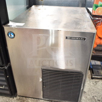 Hoshizaki F-801MAH commercial flaker ice machine head, stainless steel, 115-120V, 1 phase, with visible brand label.