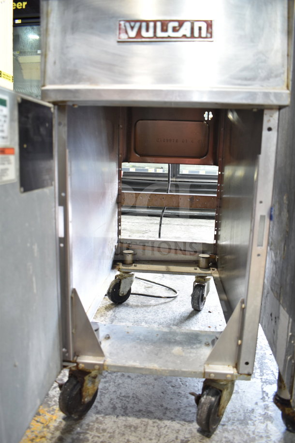 Marshall Air Systems AP8D electric dumping station on casters, 120V, 1-phase, commercial floor style, used condition.