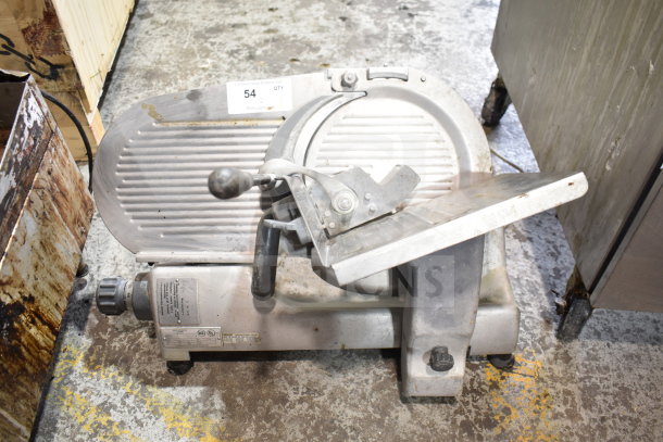 Hobart 2612 Commercial Meat Slicer, used, 120V, 1 Phase, visible model and electrical markings, good condition.