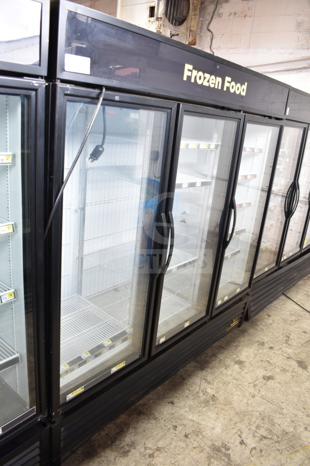 2016 True GDM-72F-HC Commercial 3 Door Freezer Merchandiser in good condition. "Frozen Food" label, tested and working.