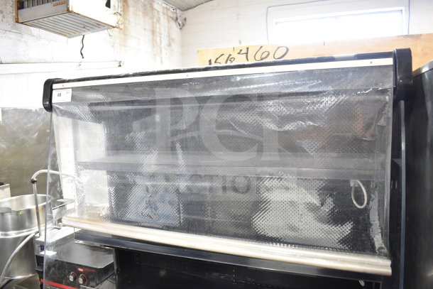 McCray SC-0030E-4-LS-B merchandiser display case, commercial reach-in style, used condition, 115V, 1 phase.